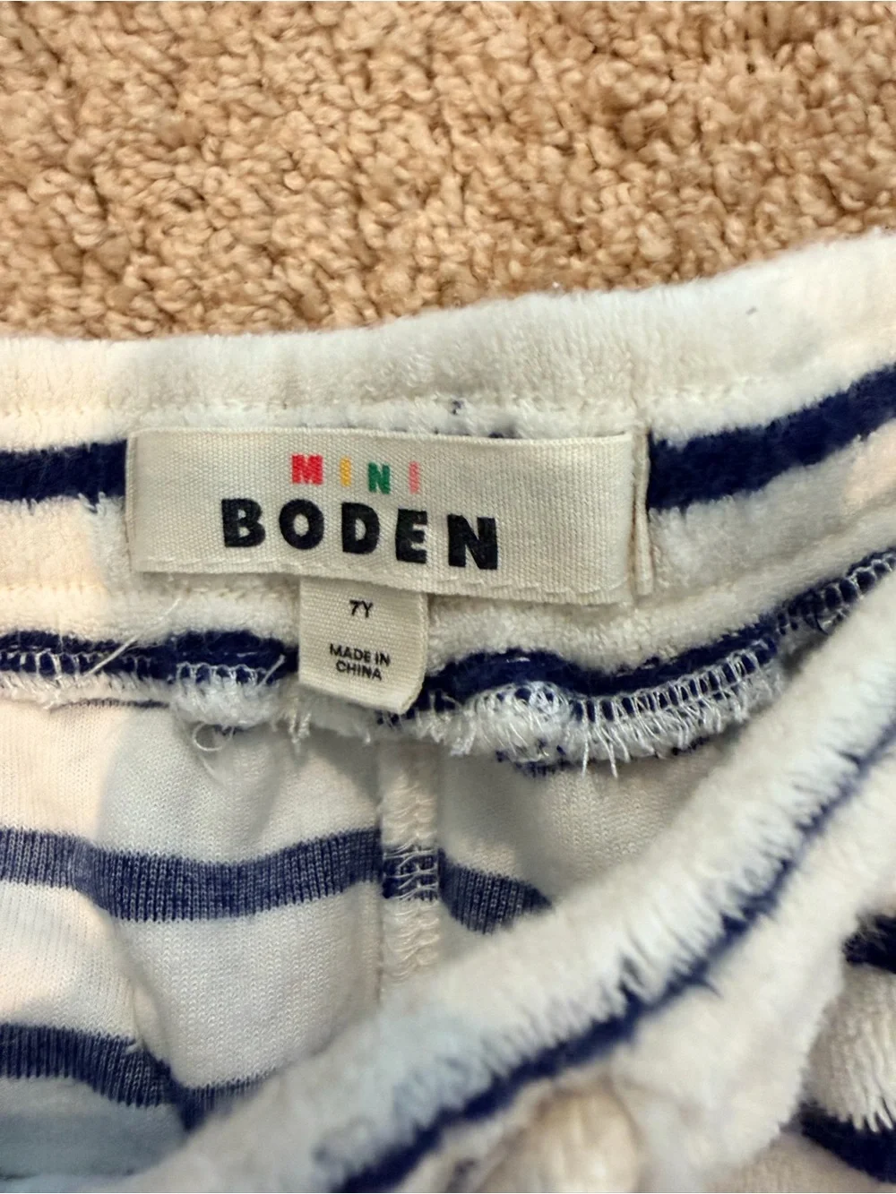 Mini Boden toweling hoodies and shorts matching set